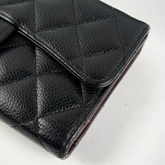 Chanel Long Black Caviar Wallet