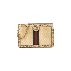 Gucci Ophidia Raffia Snakeskin Bag
