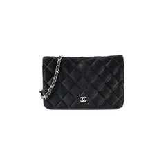 Chanel Woc Wallet On Chain Mohair Leather Black