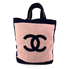 Chanel Logo Beach Bag Set with Towel and Pouch