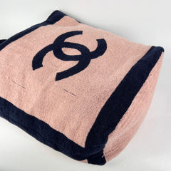 Chanel Logo Beach Bag Set with Towel and Pouch