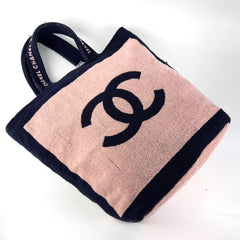 Chanel Logo Beach Bag Set with Towel and Pouch