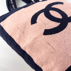 Chanel Logo Beach Bag Set with Towel and Pouch