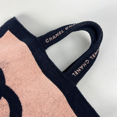 Chanel Logo Beach Bag Set with Towel and Pouch