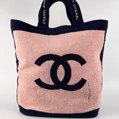 Chanel Logo Beach Bag Set with Towel and Pouch