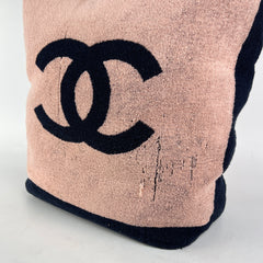 Chanel Logo Beach Bag Set with Towel and Pouch
