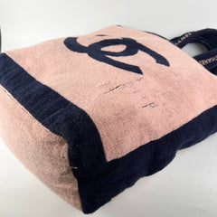 Chanel Logo Beach Bag Set with Towel and Pouch