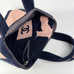 Chanel Logo Beach Bag Set with Towel and Pouch