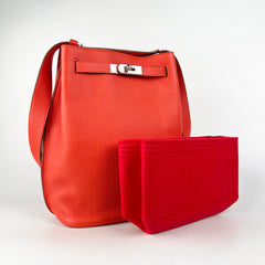 Hermes So Kelly Clemence Red - O Stamp
