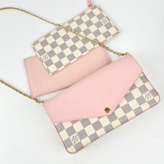 Louis Vuitton Felicie Pochette Damier Azur Pink
