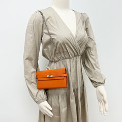 Hermes Orange Kelly Wallet
