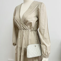 Chanel Caviar Mini Crossbody Grey 2024 (Microchip)