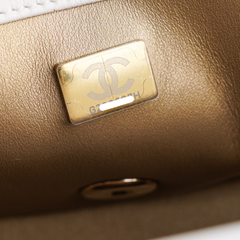 Chanel Mini Rectangular Pearl Crush Lambskin White