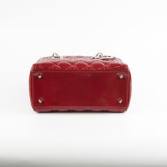 Christian Dior Lady Dior Medium Red Patent