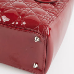 Christian Dior Lady Dior Medium Red Patent