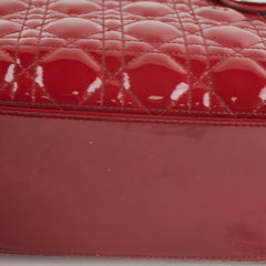 Christian Dior Lady Dior Medium Red Patent