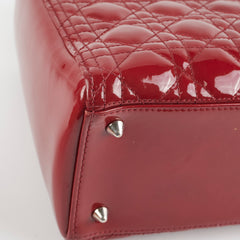 Christian Dior Lady Dior Medium Red Patent