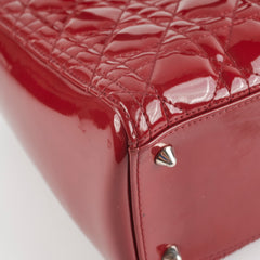 Christian Dior Lady Dior Medium Red Patent