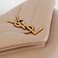 Saint Laurent Toy Lou Lou Beige Crossbody Bag