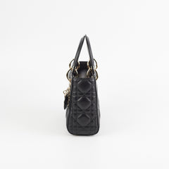 Mini Lady Dior Black Lambskin