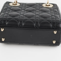 Mini Lady Dior Black Lambskin