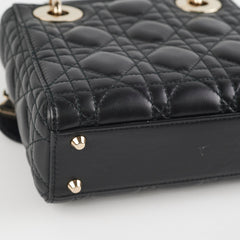 Mini Lady Dior Black Lambskin