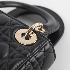 Mini Lady Dior Black Lambskin
