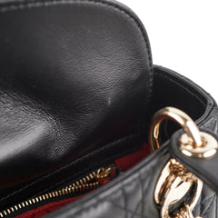 Mini Lady Dior Black Lambskin