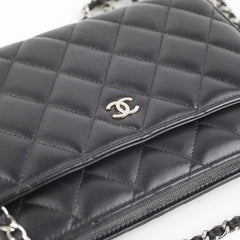 Chanel Lambskin Black Wallet On Chain WOC
