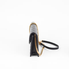Saint Laurent Cassandre Envelope Wallet On Chain Black WOC