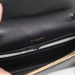 Saint Laurent Cassandre Envelope Wallet On Chain Black WOC