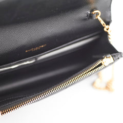 Saint Laurent Cassandre Envelope Wallet On Chain Black WOC