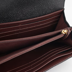 Chanel Long Caviar Black Wallet