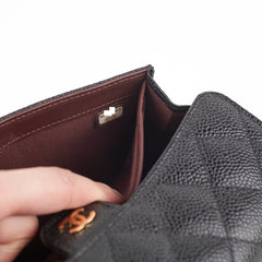 Chanel Long Caviar Black Wallet