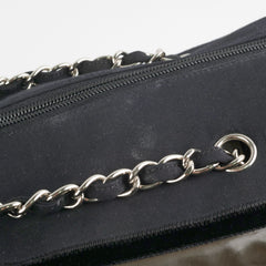 Chanel CC Logo Black Khaki Tote Bag