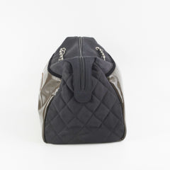 Chanel CC Logo Black Khaki Tote Bag