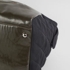 Chanel CC Logo Black Khaki Tote Bag