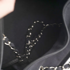 Chanel CC Logo Black Khaki Tote Bag