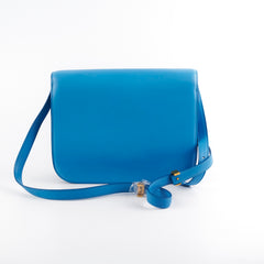 Celine Medium Aqua Blue Box Crossbody Bag