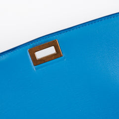 Celine Medium Aqua Blue Box Crossbody Bag