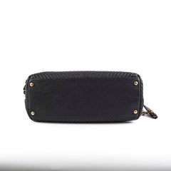 Chanel Surpique Chevron Tote Black