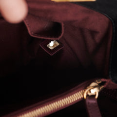 Chanel Surpique Chevron Tote Black