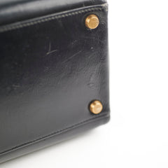 Hermes Vintage Kelly 32 Noir Box Leather