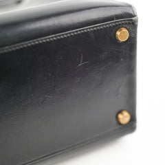Hermes Vintage Kelly 32 Noir Box Leather