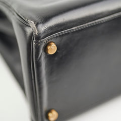 Hermes Vintage Kelly 32 Noir Box Leather