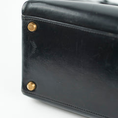 Hermes Vintage Kelly 32 Noir Box Leather