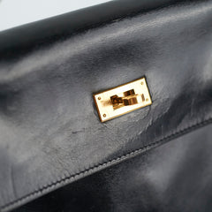 Hermes Vintage Kelly 32 Noir Box Leather