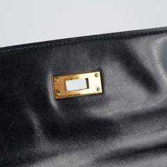 Hermes Vintage Kelly 32 Noir Box Leather