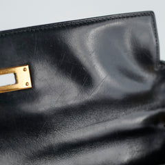 Hermes Vintage Kelly 32 Noir Box Leather