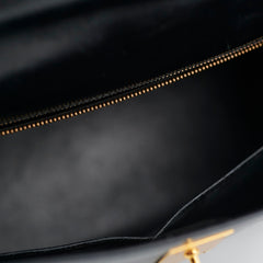 Hermes Vintage Kelly 32 Noir Box Leather